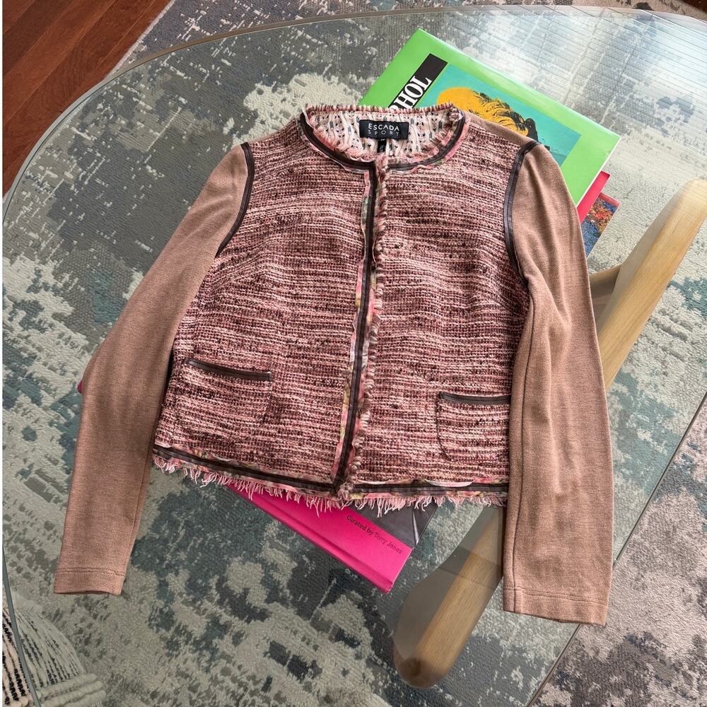 Escada Sport Women's Becky Tweed Blazer Jacket Size 38